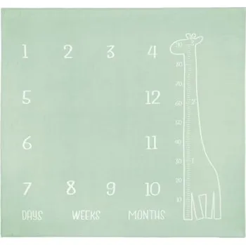 Dětská deka Milníková mušelínová plenka/dečka 120x120 cm Boho Sensillo, mátová