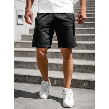 Pánské kraťasy Černé pánské teplákové kraťasy Bolf 8K100A - 2XL