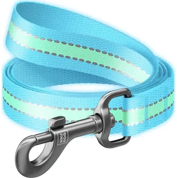 Vodítko pro psa WAU DOG Nylonové vodítko svítící modré 122cm Velikost: L