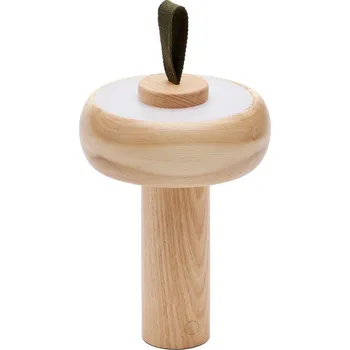 Lampička Dřevěná stolní LED lampa Kave Home Luba
