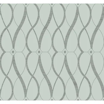 Tapeta York Modro-stříbrná geometrická vliesová tapeta na zeď, MD7172, Modern Metals, York, velikost 0,68 x 8,2 m