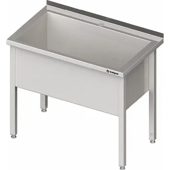 Nerezový dřez Stůl s jednokomorovou mycí vanou 700x700x850 mm | STALGAST, 981347070