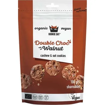 Kookie Cat Mini sušenky s čokoládou a vlašskými ořechy, bio, 100g balení