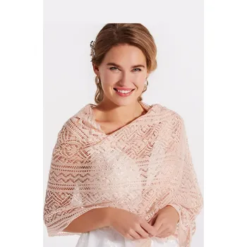 Dámské sako StudioAgnesSvatební šála růžová 09-582-LR-180