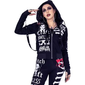 Dámský bomber bunda dámská HEARTLESS - BITCH CRAFT - BLACK - S