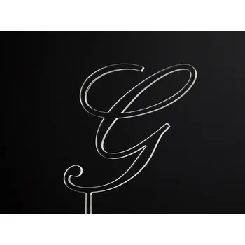 Jedlá dekorace na dort Písmeno na dort - G - čiré