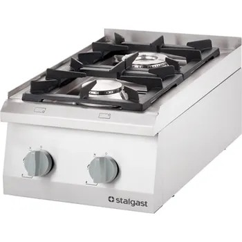 Sporák Vestavný plynový sporák 2 hořáky (3,5+5), G30 400x700x250mm | STALGAST, Linia 700