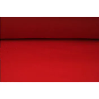 Kepr, montérkovina, pevná textilie, červená, látky, metráž