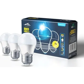 Žárovka Žárovka LED ETA EKO LEDka mini globe 7W, E27, teplá bílá, 3ks
