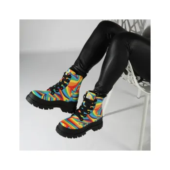 Dámské tenisky BUFFALO Aspha Lace Up Hi - Vegan Nappa - Black Rainbow 38