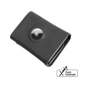 Lokátor Fixed Kožená peněženka Tripple Wallet for AirTag z pravé hovězí kůže, černá