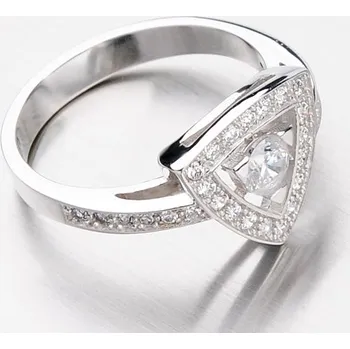 Prsten Dámský prsten bílé zlato 585/1000 zirkon DZ1970B velikost 64