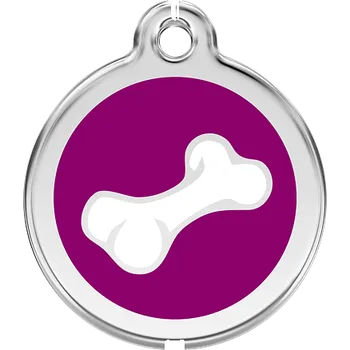psí známka Red Dingo známka – Comic Bone Purple – Kost Comic fialová velikost známky L - 37 mm