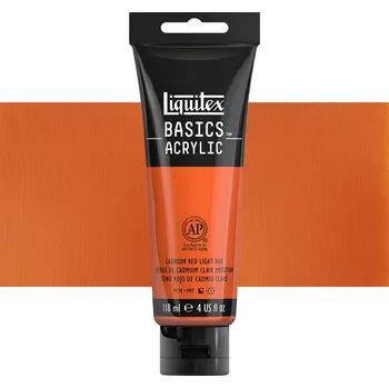Výtvarná barva Akrylová barva Liquitex Basics - Cadmium Red Light Hue Balení: 118 ml