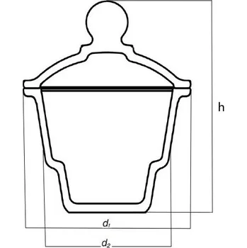 Kanalizační potrubí Exsikátor se skleněným hmatníkem dle normy DIN 12491, SIMAX, Popis: Bez porcelánové desky, DN: 200