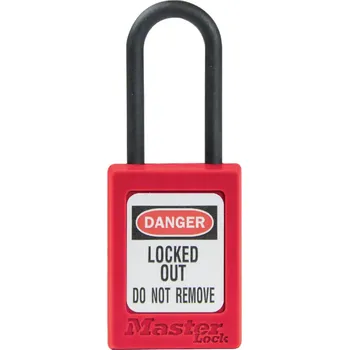 Visací zámek HAPPY END Nevodivý zámek s tenkým okem, červená, 1 ks - BM S321