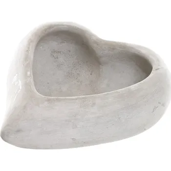 Obal na květináč Květináč srdce cement 7,5x19,5x21 cm (137699 001 ART18371 srdce cement)