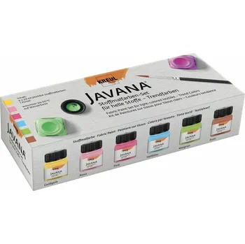 Speciální výtvarná barva Barvy na světlý textil Javana sada 6x20 ml