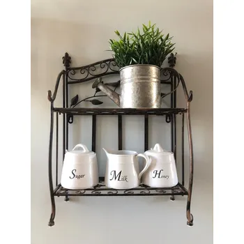 police Kovová polička na květiny