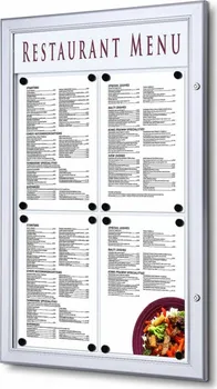Jansen Display SCZ4xA4 venkovní menu vitrína 4x A4