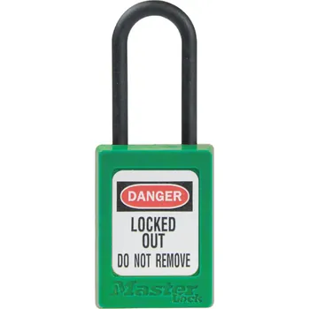 Visací zámek HAPPY END Nevodivý zámek s tenkým okem, zelená, 1 ks - BM S324