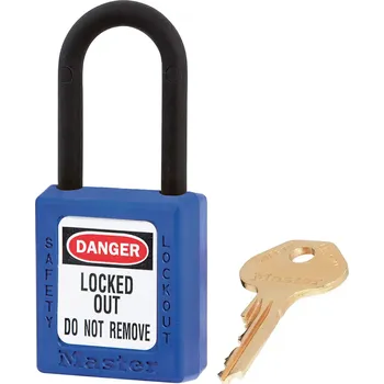 Visací zámek HAPPY END Bezpečnostní nevodivý zámek, modrá, 1 ks - BM 4065