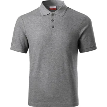 Pánské tričko RIMECK Polokošile Reserve R22, krátký rukáv, pánská MAL-R221217 2XL Melír šedá tmavá