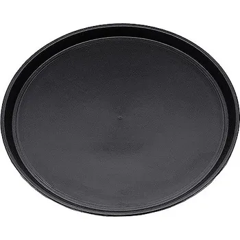 Protiskluzový tác na sklo, černý, průměr 320 mm | CONTACTO, 5356/320