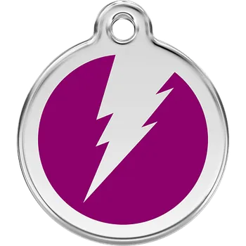 psí známka Red Dingo známka – Flash Purple – Blesk fialový velikost známky L - 37 mm
