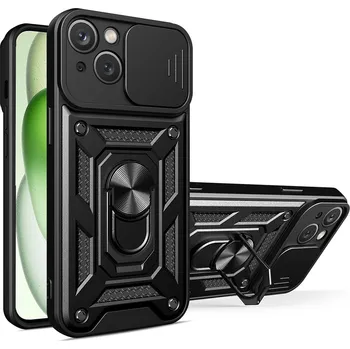 Pouzdro na mobilní telefon Kryt iPhone 15 , Techsuit CamShield Pro černý