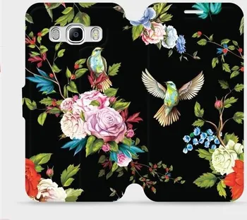 Pouzdro na mobilní telefon Mobiwear Flipové pouzdro pro Samsung Galaxy J5 2016 ptáčci a květy