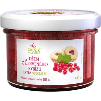 Džem z Červeného rybízu extra Speciální 220g - Valdemar Grešík (Džem)