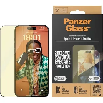 Ochranné sklo PanzerGlass Apple iPhone 15 Pro Max AntiRexní & AntiBlue s instalačním rámečkem
