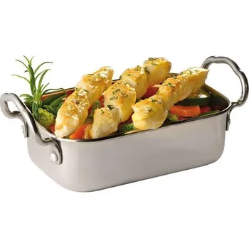Servírovací stolek Mini pekáč 145x95x65 mm, inox | APS, Snack Holder