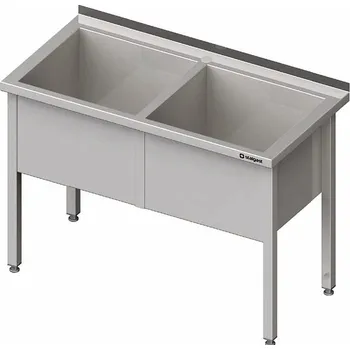 Dětský stůl Stůl s dvoukomorovou mycí vanou 1200x600x850 mm | STALGAST, 981386120