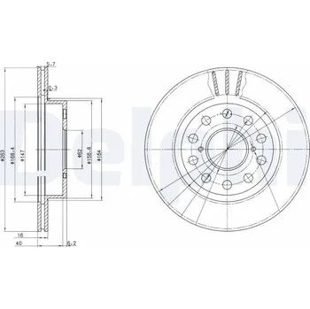 Brzdový kotouč Brzdový kotouč DELPHI BG3268