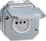 ABB 5518-2750 Zásuvka jednonásobná s víčkem, Al, IP55