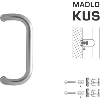 WA - MADLO M2 WA/B-D-DŘEVO ks Ø 30 mm, 300 mm Stříbrná (RAL 9006)