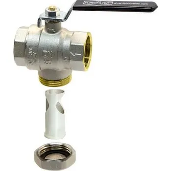 Ventil TECNOVIELLE SpA - Itálie | Kulový kohout (ventil) s vestavným filtrem SUPERFILTER s pákou - 5/4" TVL.0140