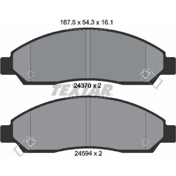Brzdová destička Sada brzdových destiček, kotoučová brzda TEXTAR 2437001