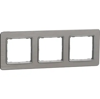 Schneider Electric SDD370803 Sedna D/E - Rámeček trojnásobný, Leštěný Hliník