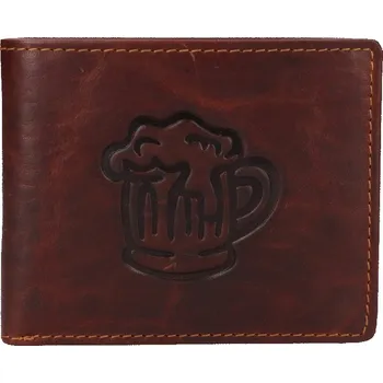 Peněženka Lagen Pánská kožená peněženka 266-3701/M velké pivo - hnědá