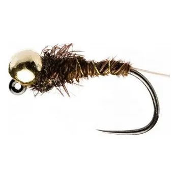 Rybářský háček Tungstenový jig Bažantí ocas s bílými zárodky křídel, vel. 14