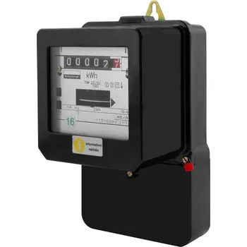 Eleman 1000894 Elektroměr EJ 10(60)A, 1-fáz., 1-tar., na kříž, mech. číselník, REPASOVANÝ