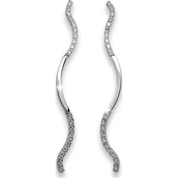 Náušnice Dámské náušnice bílé zlato 585/1000 zirkon DZ2020