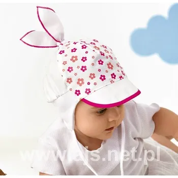 Dívčí tričko AJS čepice 46-226 bílá 40 cm