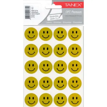 samolepka Samolepky smajlík hologram, 25mm, 40ks, TNX-314