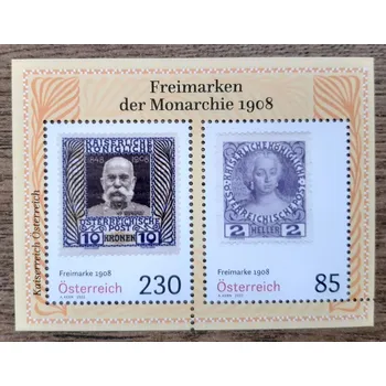 Poštovní známka Rakousko ** aršík Bl132,klasické výplatní známky,r.2022