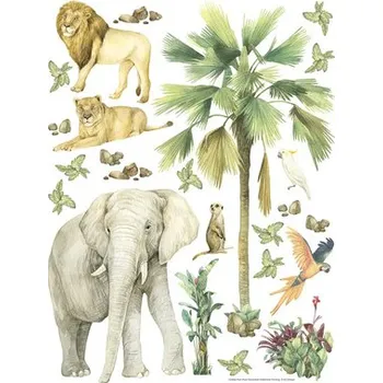 Samolepící dekorace Dětská samolepka na zeď Džungle 50x70 cm