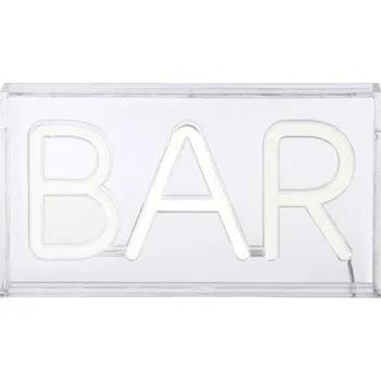 Nástěnné svítidlo LEUCHTEN DIREKT is JUST LIGHT LED nástěnné svítidlo bílé nápis BAR, USB, dekorační šňůrový vypínač LD 85026-16